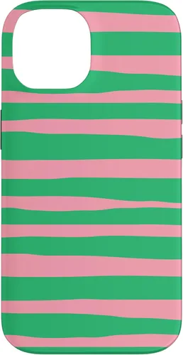 Vista 4 de Pink and Green Stripes aka Streaks Case for iPhone 16
