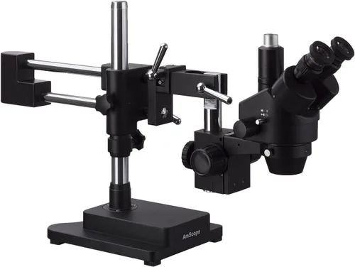 Vista 4 de AmScope Microscopio estéreo trinocular del zoom de SM-4T-B 45X con el doble