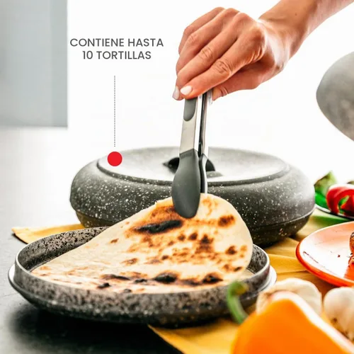 Vista 4 de Dexas calentador de tortillas, normal Patrón de granito