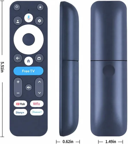 Vista 3 de Nuevo control remoto negro apto para dispositivo de transmisión Onn 4K Pro Google TV
