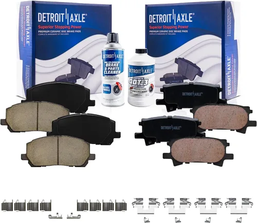 Vista 55 de Detroit Axle - Pastillas de Freno Delantero para Nissan Altima Maxima Sentra 350Z Cube Juke Versa INFINITI G35 I30 I35 Suzuki SX4 Crossover