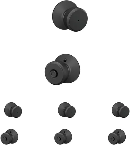 Vista 39 de SCHLAGE Pomo de bloqueo sin giro, latón antiguo (F170 ORB 609) (paquete de 2)