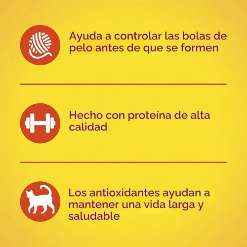 Vista 3 de Meow Mix Control de Bolas de Pelo Alimento Seco para Gatos, Bolsa de 3.15 Libras (Paquete de 4)