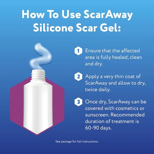 Vista 4 de ScarAway Gel de silicona 100% de grado médico para cicatrices de cara, cuerpo, quirúrgico, quemaduras, hipertrófico, queloides y tratamiento