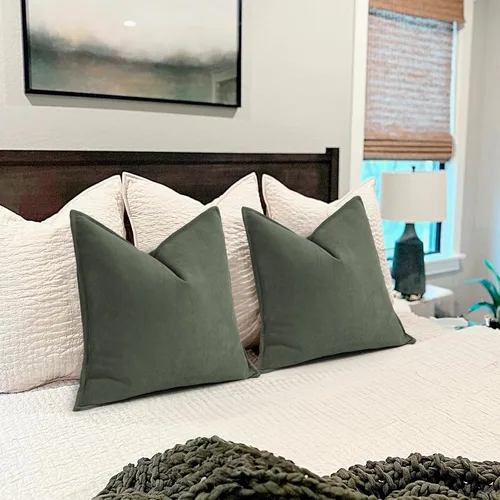 Vista 6 de ZWJD - Juego de 2 fundas de cojín decorativo de 16 x 16 pulgadas, de felpilla, con diseño elegante, suaves, para sofá, cama y decoración del hogar