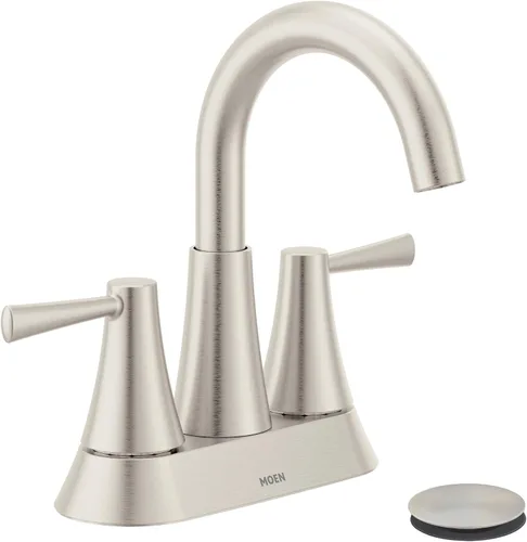 Vista 13 de Moen 84022BZG Ronan - Grifo de baño central de 2 manijas, color dorado Drenaje a presión