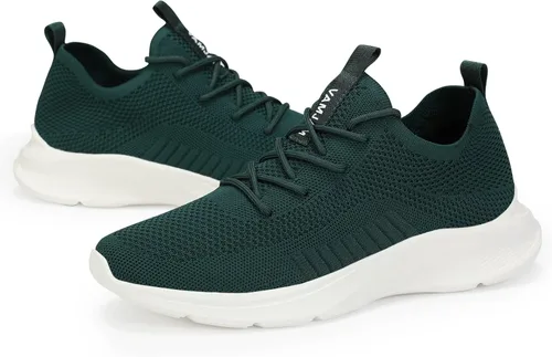 Vista 3 de VAMJAM Zapatos deportivos de correr para hombre, ligeros, transpirables, con cordones, de malla, para caminar, entrenamiento, casuales, deportivos