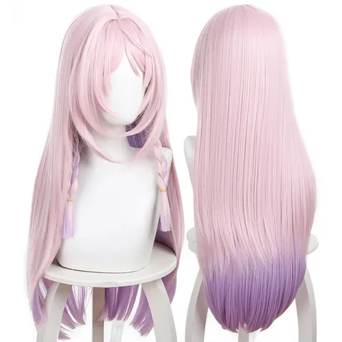 Vista 21 de Peluca para cosplay, disfraz de anime, pelo largo, cabello ondulado negro con flequillo y para mujer, fiesta familiar de Halloween Isolda
