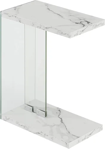 Vista 4 de Convenience Concepts SoHo C Mesa auxiliar, color blanco