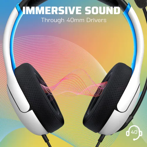 Vista 2 de PDP Gaming AIRLITE Xbox Headset with Microphone, Series XSXbox OnePCWindows, Lightweight Stereo Headphones, Wired Power, Noise-Cancelling mic- Ion