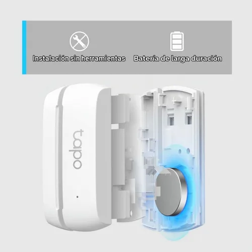 Vista 9 de Kit de inicio del sensor Tapo de TP-Link: "1 x Hub H100" + "1 x Sensor de movimiento T100" + "1 x Sensor de contacto T110