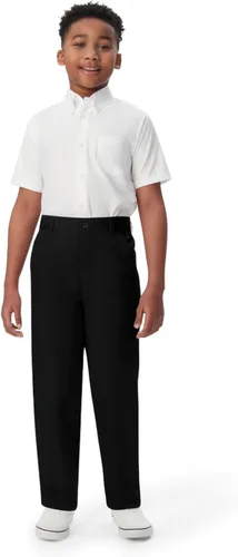 Vista 7 de French Toast Pantalones de ajuste relajado sin arrugas para niños Azul marino