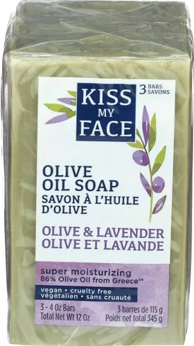 Vista 10 de Kiss My Face Jabón de Oliva y Aloe, 8.0 oz (230 g)