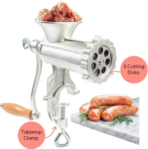 Vista 4 de CucinaPro máquina de picar carne para instalar en la mesa., talla 8, Plateado