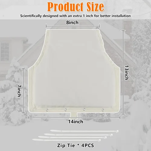 Vista 2 de Funda aislante para prevención de reflujo, cubierta para disyuntor de vacío a presión, cubierta de bomba de pozo de agua de invierno, cubierta