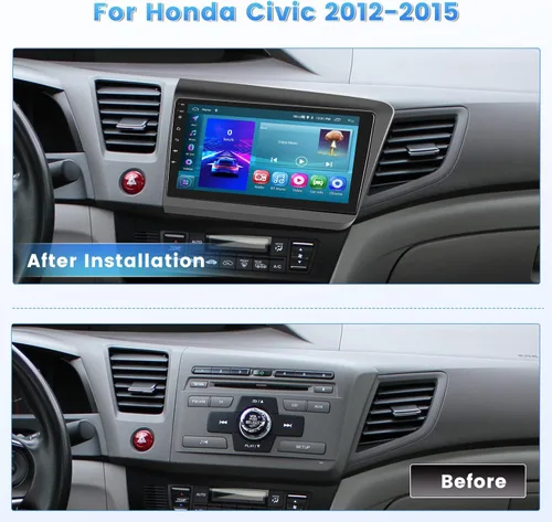 Vista 8 de [Roinvou] Radio de coche Android 15 de 9 pulgadas 2+64G para Honda Civic 2012-2015