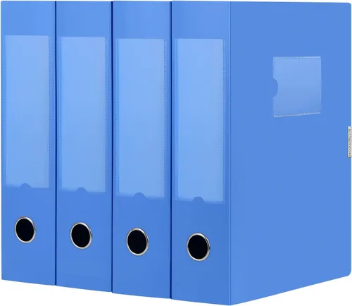 Vista 15 de HUA JIE Cajas de almacenamiento A4 de plástico con tapa, organizador de carpetas de archivos, caja de archivos para oficina, papel tamaño carta