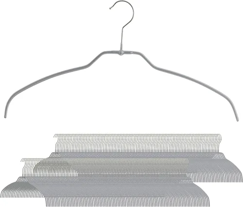 Vista 19 de Mawa Reston Lloyd Silhouette Series - Percha antideslizante que ahorra espacio, estilo 42 pies, paquete de 4, color negro