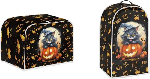 Vista 7 de Cubiertas para tostadoras de murciélagos de 2 rebanadas, protectores decorativos a prueba de polvo, cubiertas de tostadora, resistentes a