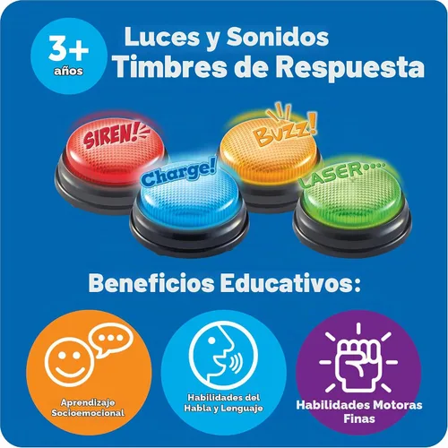 Vista 6 de Chicharras de sonidos y luces de Learning Resources, juego de 4