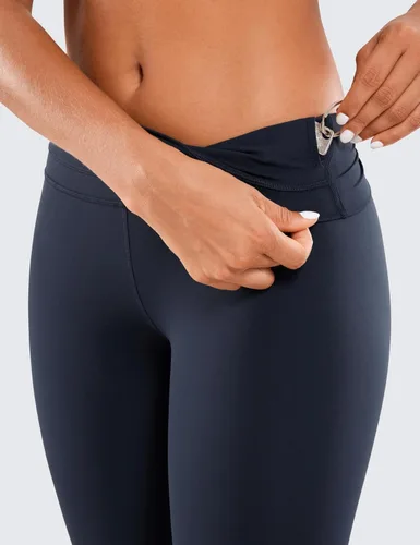 Vista 4 de CRZ YOGA Leggings de yoga 78 para mujer, sensación de desnudo, pantalones ajustados de cintura alta de 25 pulgadas