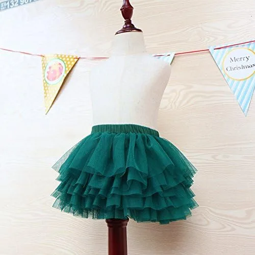 Vista 6 de Falda tutú para niña pequeña de 6 capas de tul tutús 1-8T