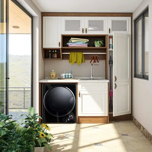 Vista 3 de Secadora de ropa portátil, 120 V/850 W, sensor de humedad inteligente, panel de control LCD, calefacción, secadora de ropa con tambor de acero