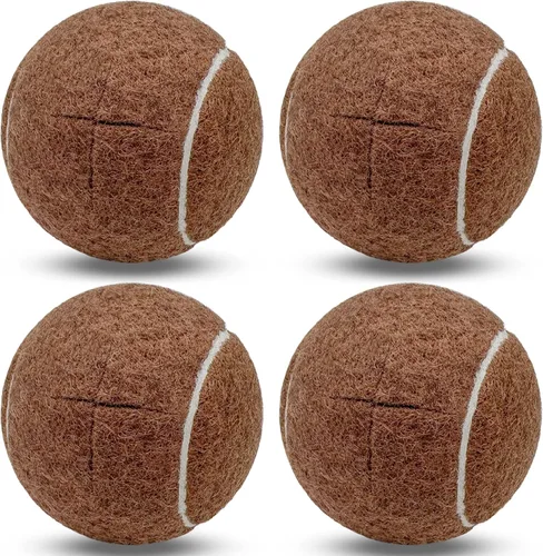 Vista 10 de Paquete de 4 pelotas de tenis para caminar, pelotas de tenis precortadas para patas de caminante o muebles, deslizadores y almohadillas de esquí
