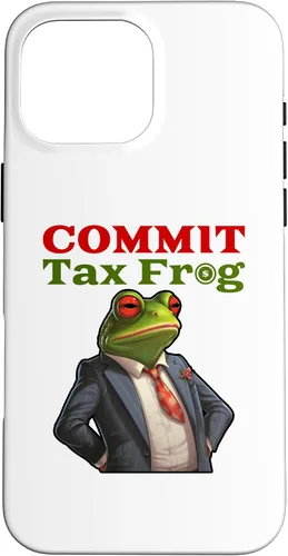 Vista 19 de Funda para iPhone 16 Commit Tax Frog Funny Fraud Meme Case