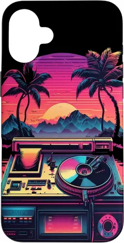 Vista 21 de AV Technician Turntable Audio Sound Record Vinyl Synthwave Case for iPhone 15 Plus