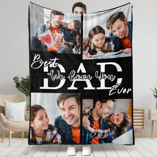Vista 20 de Manta personalizada con imagen, manta personalizada con texto de fotos, manta de fotos personalizada para amiga, mamá y papá, regalos personalizados