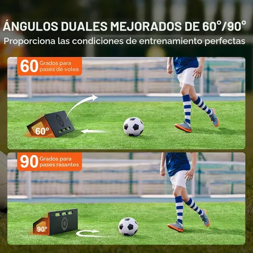 Vista 3 de VEVOR Soccer Rebounder Board, Portable Soccer Wall with 2 Angles Rebound, Foldable HDPE Kickback Rebound Board, Soccer Training Equipment for Kids