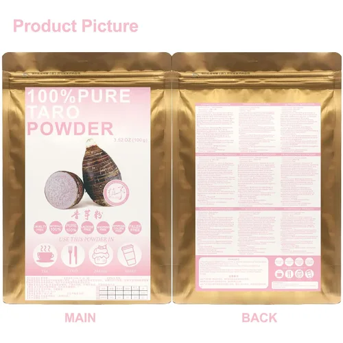 Vista 2 de Plant Gift Harina de taro 100% pura y natural en polvo, gran sabor para bebidas, batidos, yogur, hornear, galletas, pasteles y bebidas, polvo sin