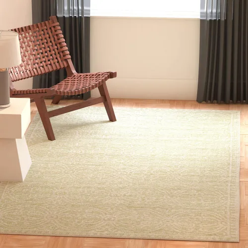 Vista 14 de Tapete de Safavieh de lana de la colección Cambridge CAM123D hecho a mano con diseño geométrico marroquí en color marfil y plateado con superficie