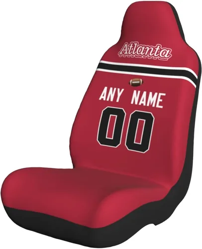 Vista 37 de Fundas de asiento de coche de fútbol personalizadas, accesorios personalizados para automóvil, regalos de Arizona con nombre y número, funda