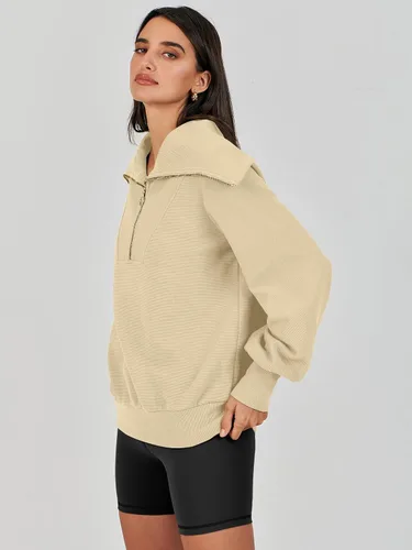 Vista 4 de ANRABESS Sudaderas con capucha para mujer, de gran tamaño, con cremallera de un cuarto, para adolescentes, niñas, ropa de moda Y2K