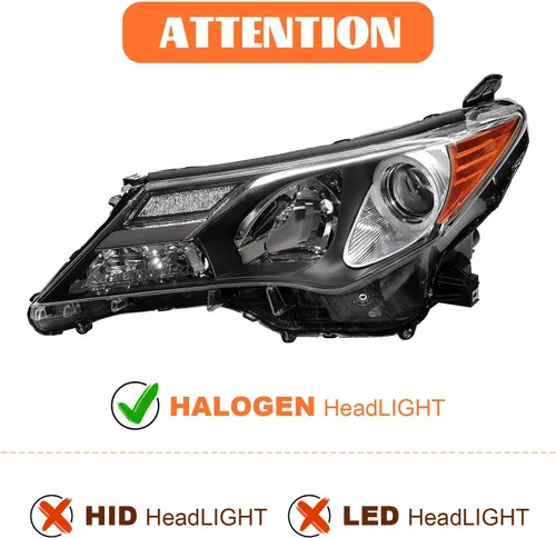 Vista 5 de Para Toyota Rav4 Rav-4 LH 2013 2014 2015 - Lámpara cromada para faros delanteros izquierdos