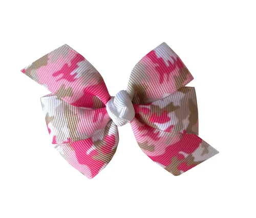 Vista 2 de WD2U - Juego de dos lazos de camuflaje rosa para el pelo, pinzas de cocodrilo de EE. UU