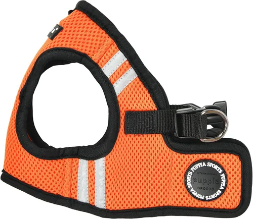 Vista 5 de Puppia Arnés suave para perro, sin estrangulamiento, reflectante, triple capa, malla transpirable para perros pequeños y medianos, verde, S