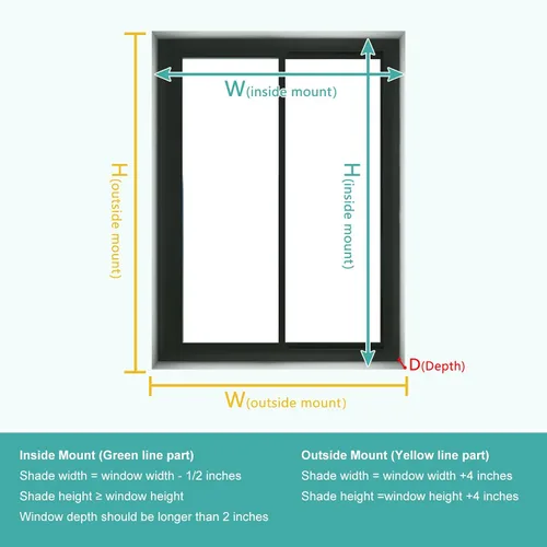 Vista 5 de Changshade Persianas Celulares Opacas, Persianas de Panal para Ventanas sin Cordón con Rieles de Aleación de Aluminio, Tela de Color Combinado