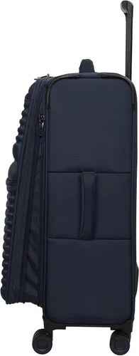 Vista 2 de it luggage Precursor - Juego de 3 ruedas giratorias expansibles de 8 ruedas a cuadros Softside, Gris con azul, It Luggage Precursor - Juego de 3