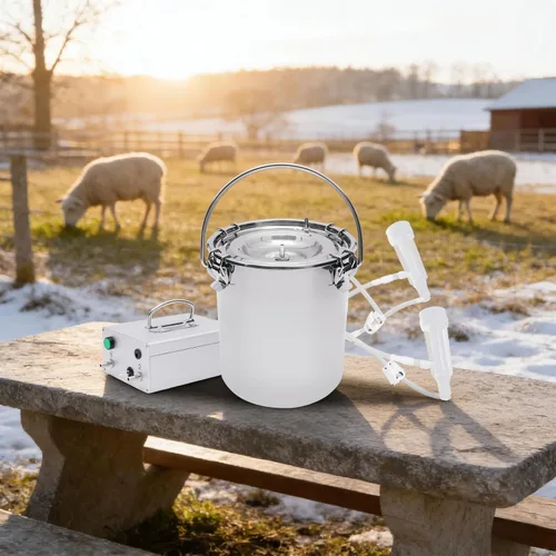 Vista 9 de Milk Machine, 5L Vacuum Goat Milking Kit, 110V, Farm, Backyard Use
