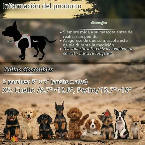 Vista 8 de Arnés táctico para perro pequeño, a prueba de escapes, chaleco militar para perro con mango vertical, arnés ajustable XS para cachorros con Negro