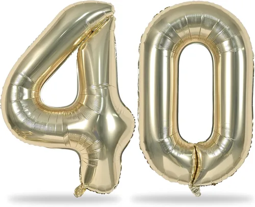 Vista 44 de Globos negros del número 10 para decoraciones de cumpleaños número 10, globos de helio de mylar de lámina de 40 pulgadas negros del número 1 & 0