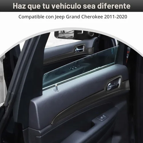 Vista 3 de CheroCar 7PCS Kit de Cubierta para Manija Interior de Puerta y Ajuste de Panel de Tablero Central para 2011 2012 2013 2014 2015 2016 2017 2018 2019