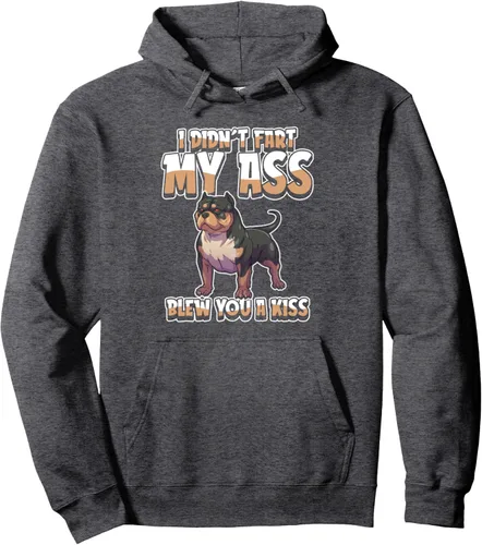 Vista 4 de American Bully Dog Pet I Didnt Fart My Butt Blew You A Kiss Pullover Hoodie