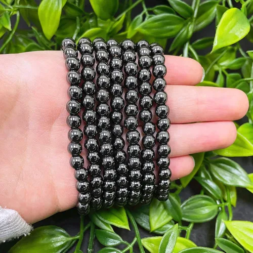 Vista 345 de Gem Avenue Handmade Round Bead Stretch Bracelet Unisex Natural Stone Beaded Jewelry for Men & Women, Elastic Wristband for Daily Wear