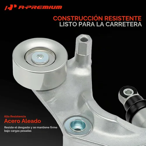 Vista 3 de A-Premium Conjunto de tensor de correa con polea compatible con Honda