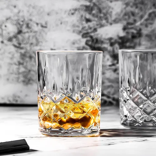 Vista 4 de Old Fashioned - Vasos de cóctel – Juego de 6 vasos de whisky – Vodka Bourbon Scotch Liquor – Juego de vasos de bar de 10 onzas