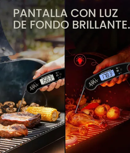 Vista 3 de Termómetro digital para carne, lectura instantánea de 1-2 segundos Negro